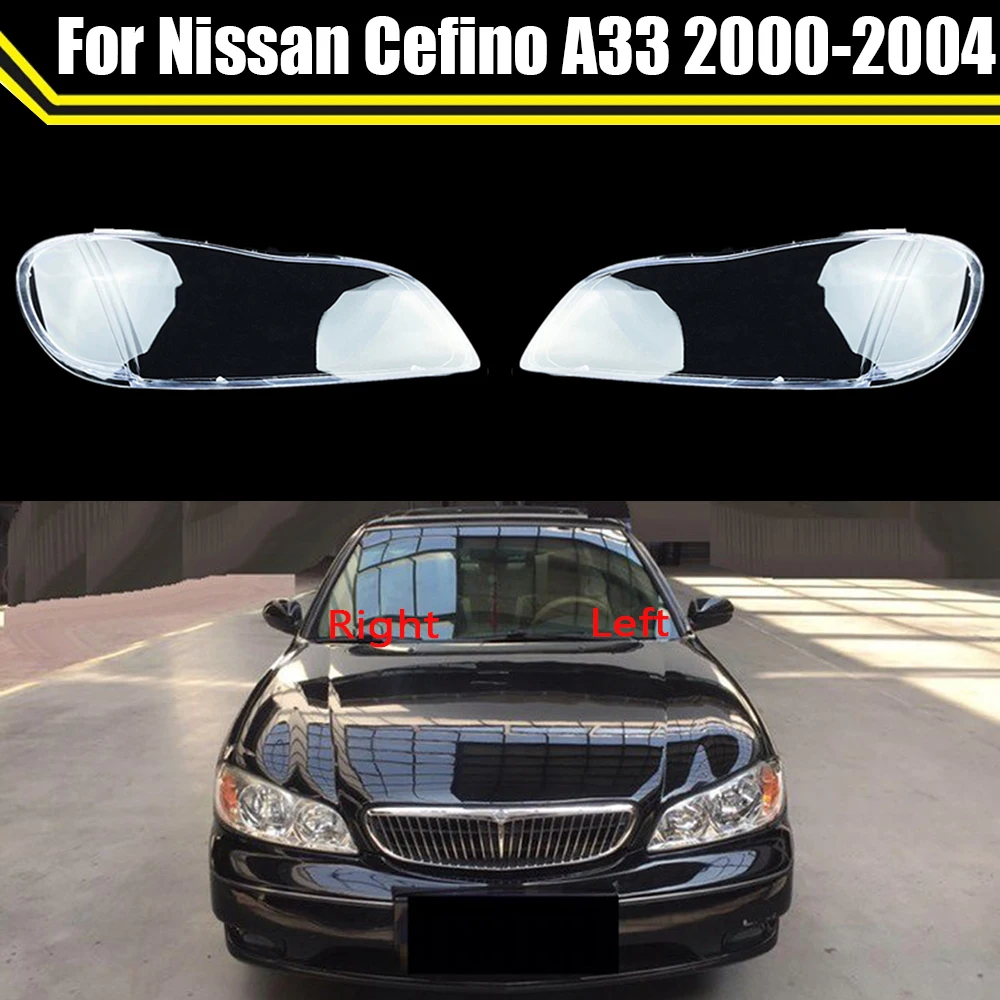 

Car Front Headlight Glass Headlamps Transparent Lampshade Lamp Shell Headlight Cover Lens Case For Nissan Cefino A33 2000~2004