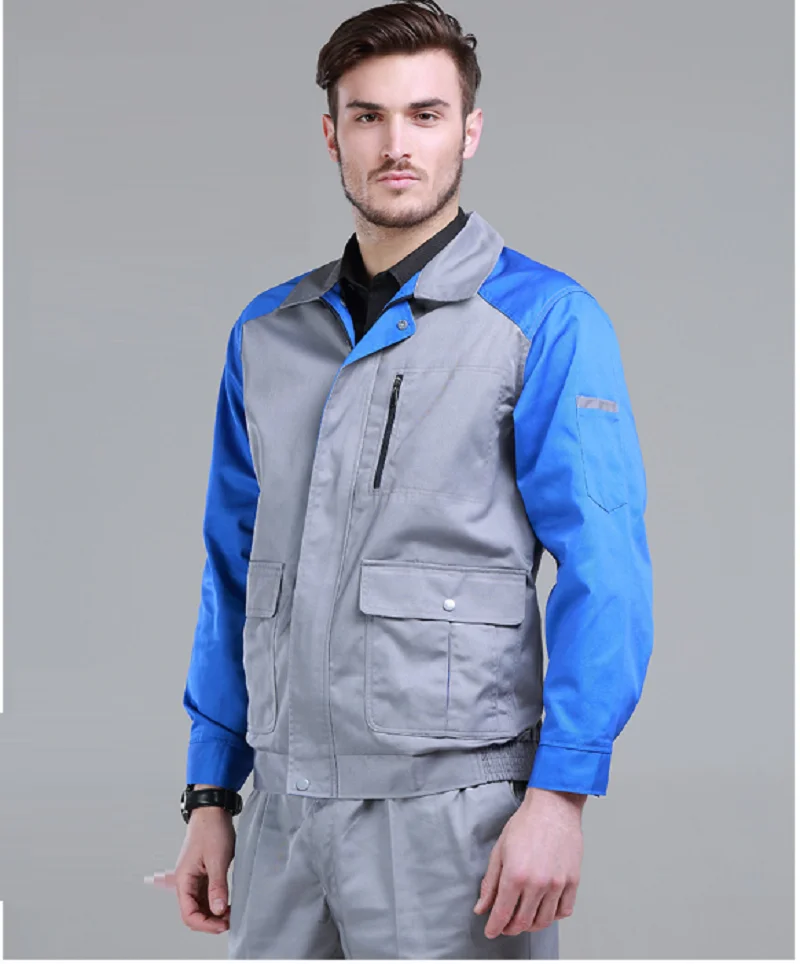 Worker Uniforms Long Sleeves Men Work Wear Engineer Work Suits Garden Factory Workshop Mechanical Auto Repair Working Coveralls