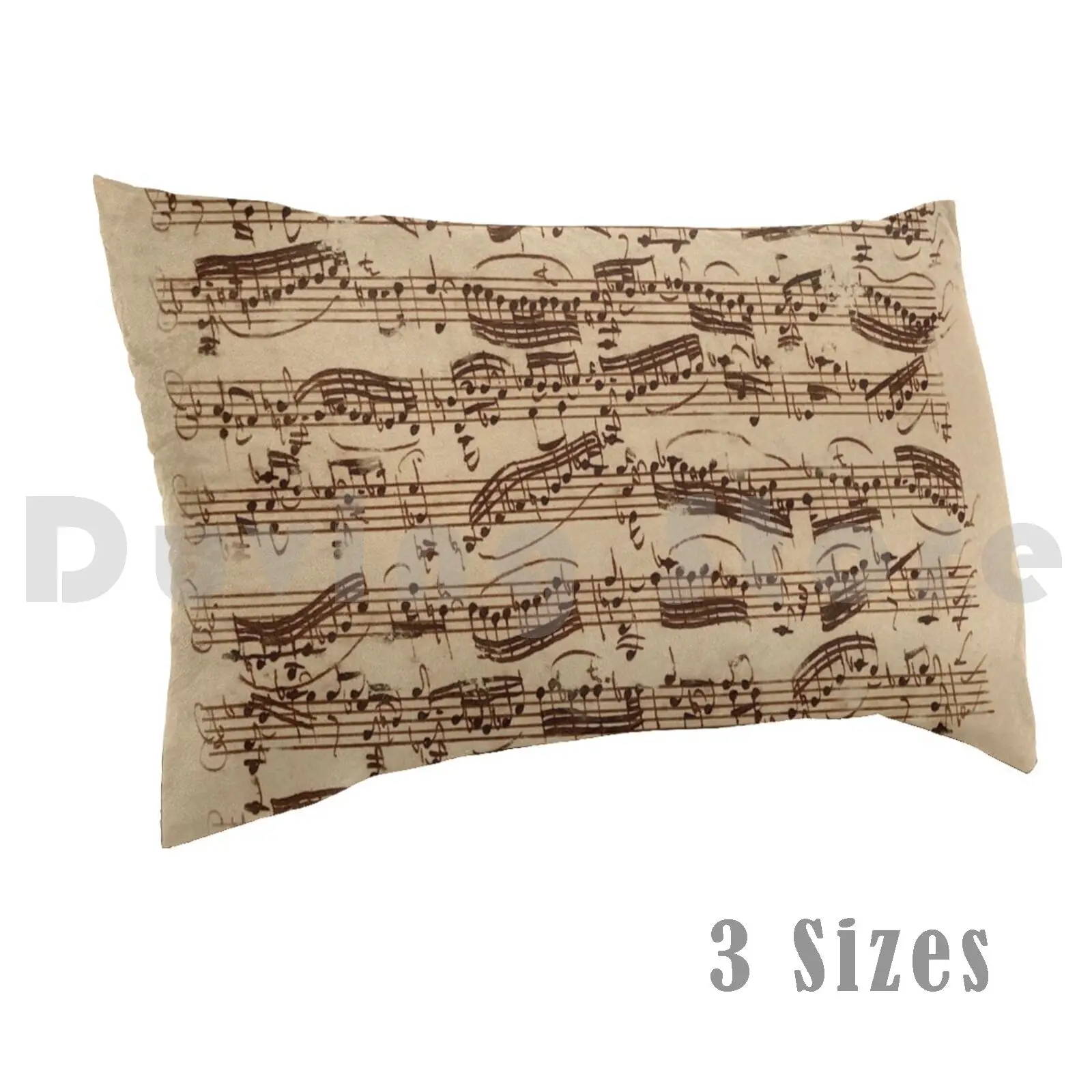 

Bach Violin Sonata pillow Case 20 * 30 Inch Bach Manuscript Classical Music Violin Sonata Music Sheet Music