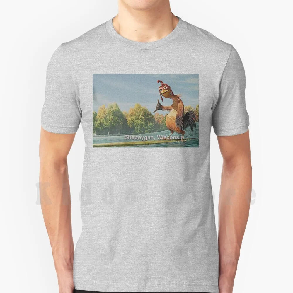 Chicken Joe Yellow Edition T Shirt DIY Big Size 100% Cotton Chicken Joe Surfs Up Yellow Yellow Products Penguins Beach Surfing