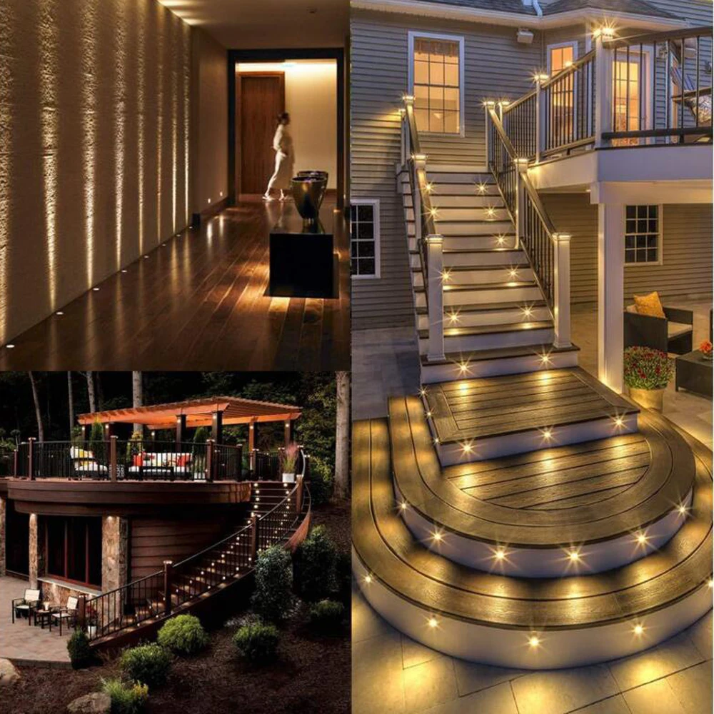 Impermeável em aço inoxidável embutido LED Deck Light, Jardim, Stair Lamp, Lâmpada subterrânea, Deck Post Luz, Wall Spotlight, 32mm, IP67