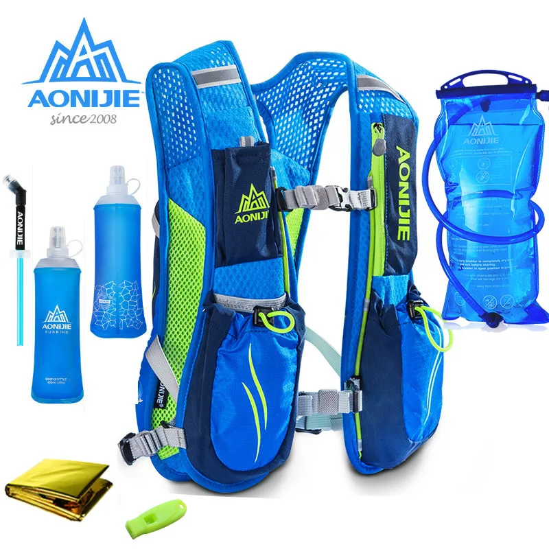 AONIJIE E885 Mới Chạy Marathon Thủy Hóa Nylon 5.5L Ngoài Trời Chạy Túi Đi Bộ Đường Dài Ba Lô Áo Marathon Đi Xe Đạp Ba Lô 450ML