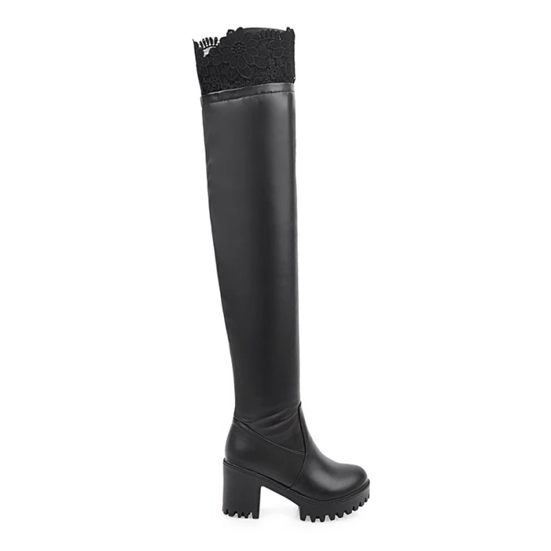 BLXQPYT Sexy New Botas Big Size 33- 45 Women Over the Knee Boots 2019 Winter Snow Botas Fashion Warm Footwear Shoes woman 3-6