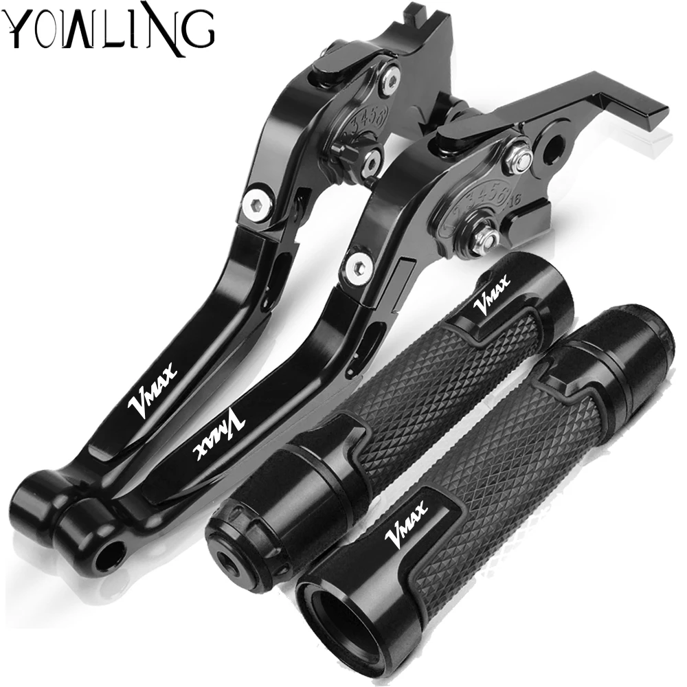 

For YAMAHA VMAX V-MAX 1990-2007 1998 1999 2000 2001 2002 2003 2004 2005 2006 Motorcycle Brake Clutch Levers Handlebar Grips ends