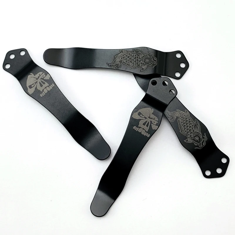 Koi Design Tc4 Titanium Alloy Back Pocket Knife Clip Zt FOR Butterfly 551 ZT0620 0630 EM Knife