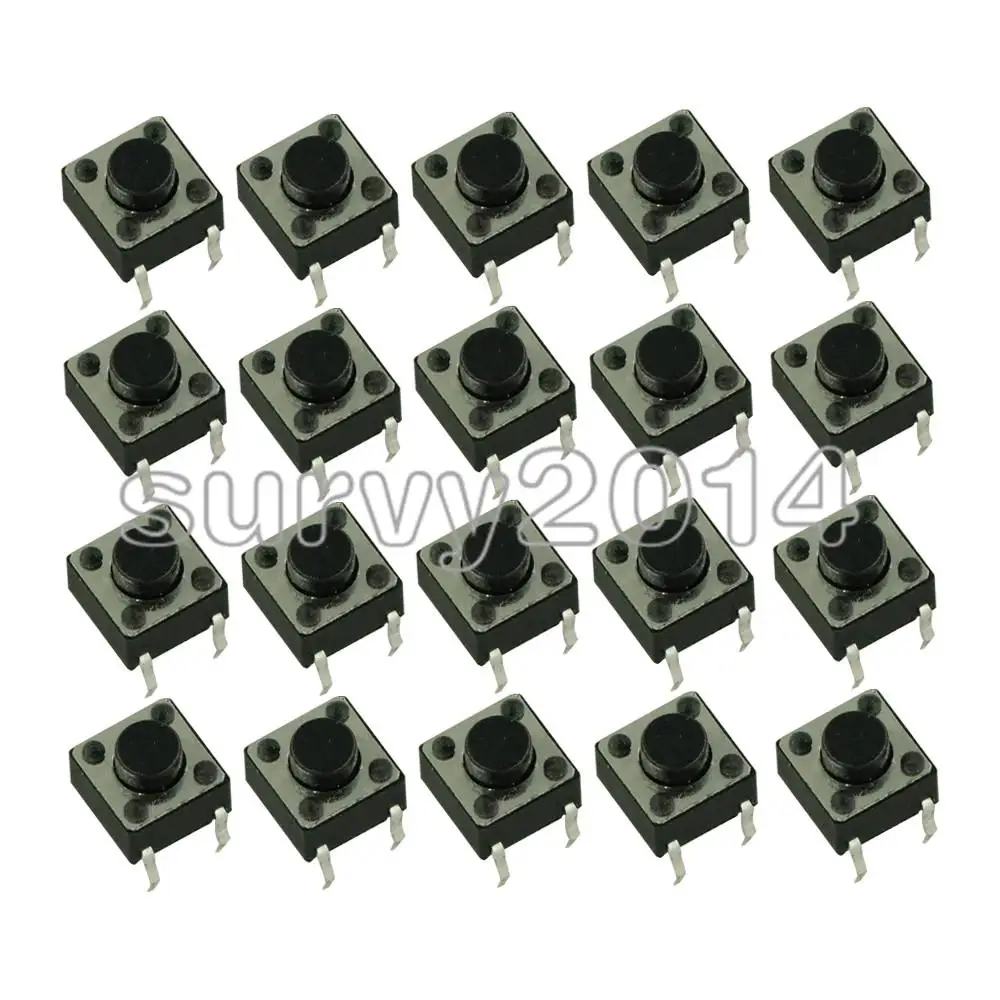 100 Pcs Tactile Switch Tact 6 X 6 X 5 Mm 4-pin Dip-micro\'s Feet Of Vertical Copper Power Switch Button