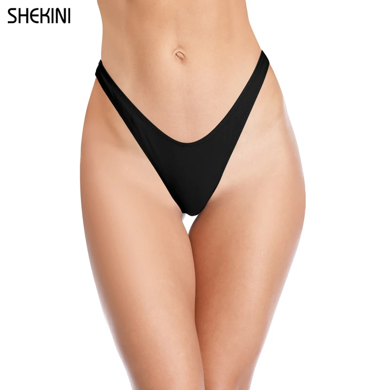 SHEKINI V Cheeky  Brazilian Bikini Thong Bottom Women Swimming String Briefs Low Waisted Panties For Beach Swimsuit