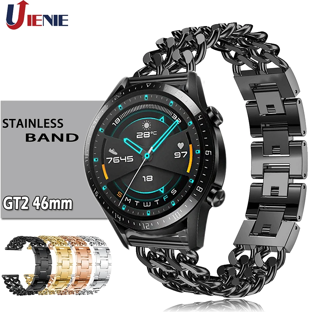 22mm Edelstahl Band Strap für Huawei Uhr GT GT2 46mm/gt 2e /Honor Magie Armband armband für Stratos 2 2S Tempo Correa
