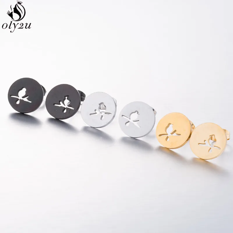 Lovely Small Animal Birds Stud Earrings for Women Wedding Jewelry Fashion Peace Dove Earings Swallow Ear Studs Pendientes Gift