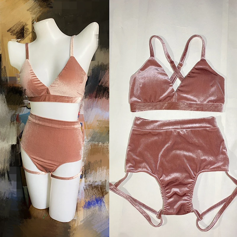 2021 Jazz Nhảy Đường Phố Trang Phục Bikini Gợi Cảm Bộ Múa Cột Quần Áo Nữ Hip Hop Trang Phục Múa Cột Hiệu Suất Mặc DQS7696