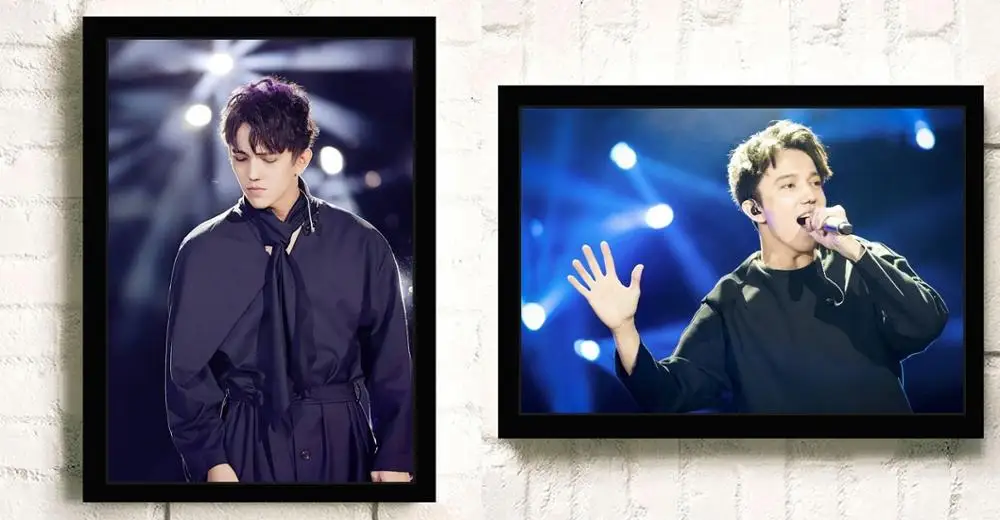 

2 PCS Dimash kudaibergen Photos Hanging Pictures Wall Photo With Photoframe Male Art Music Singer Christmas New Year Gift