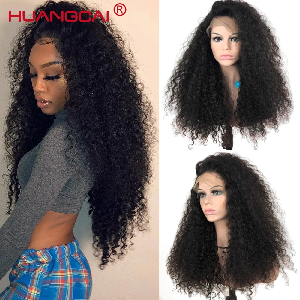 Kinky Curly Lace Front Wig para Mulheres, Remy Wig, Brasileira, Densidade a 150%, Cabelo Humano, Pré Arrancado com Cabelo de Bebê, 13*4, 13*1