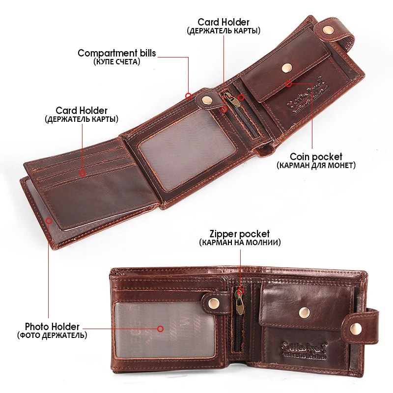 Cobbler legend Genuine Leather Wallet Men Bifold Business Vintage  2020 New Coin Pocket Designer Brand High Quality Short Purses images - 6