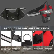 Custom Reflective Dog Harness with Patch #3