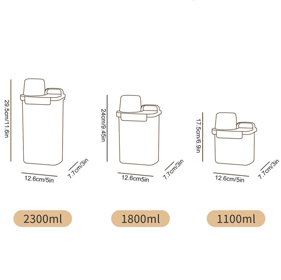 Multi-Use Laundry Powder Detergent Dispenser Food Grains Rice Storage Container Pour Spout Measuring Cup Detergent Box