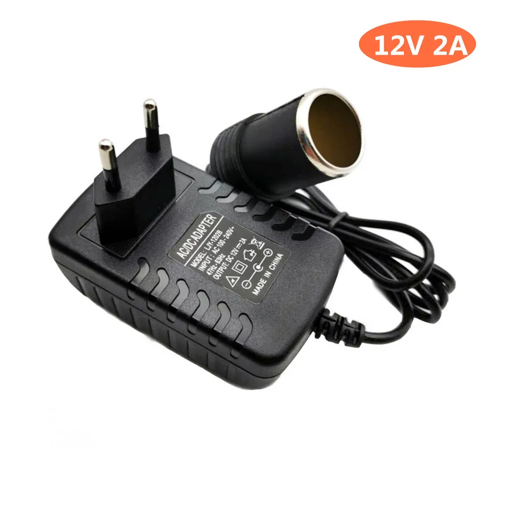 220V AC to DC 12V 1A 2A 3A Car Cigarette Lighter Charger Transformer Adapter Socket Car Electronic Devices EU UK US AU Plug