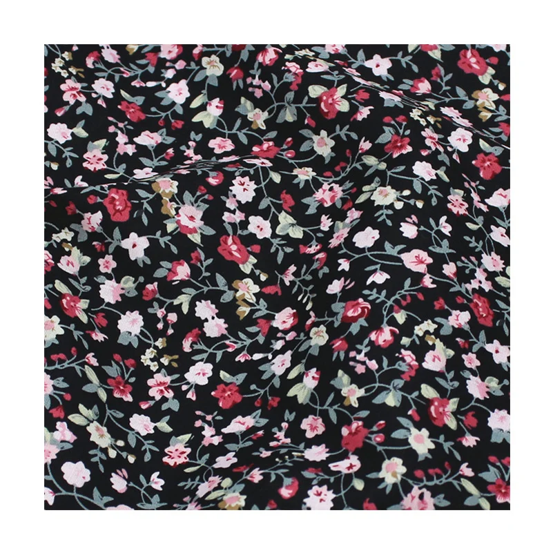 Pastoral Small Floral Printed Cotton Poplin Liberty Fabric Thin Muslin Sewing Accessories By Half Meter