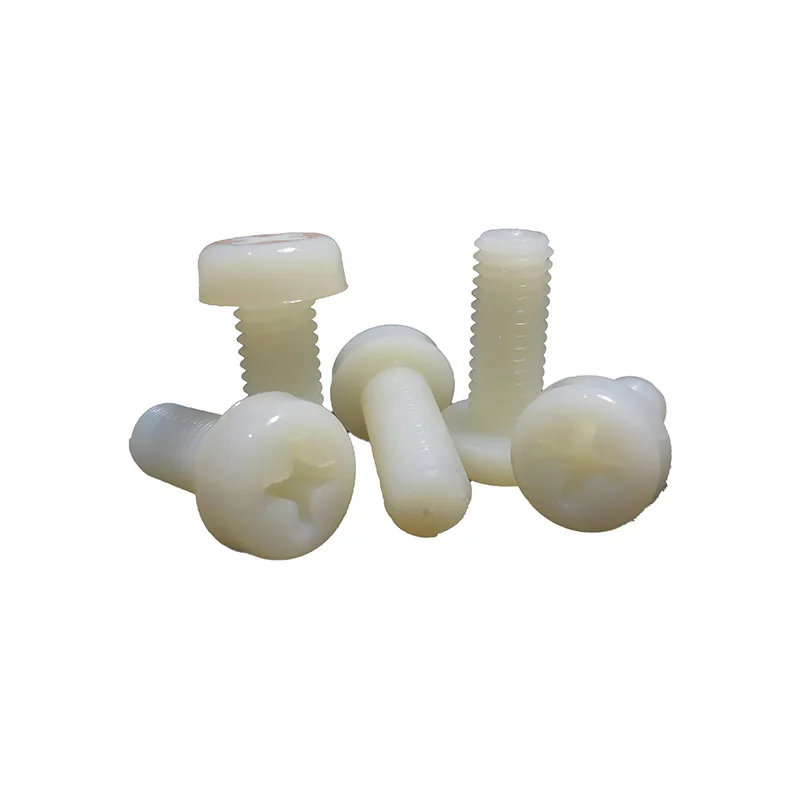 M3 M4 M5 M6 M8 White Pan Cross Nylon ,din7985 Round Head Nylon Screws, Plastic Philips Round Head Screws