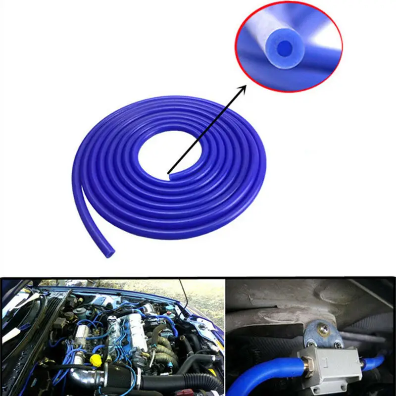 2M Universal Silicone Vacuum Tube Hose 3mm/4mm/6mm/8mm Silicon Tubing Intercooler Pipe Blue Black Accessories