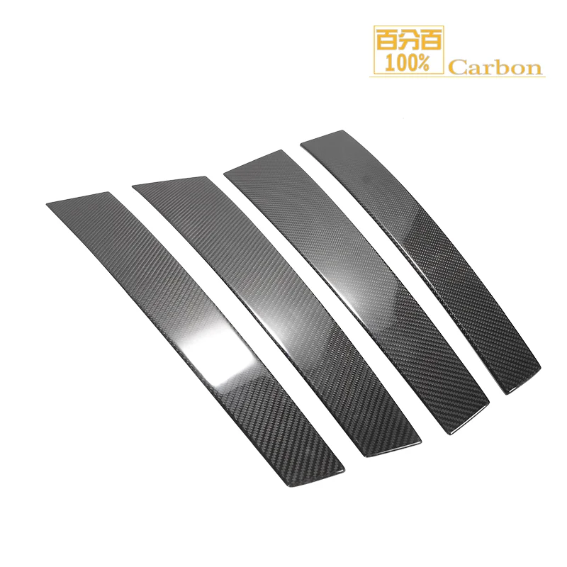 Real Carbon Fiber Pillar Post Trims for BMW X5 2014-2017 F15 4pcs/Set Door Trim Cover Window Kit