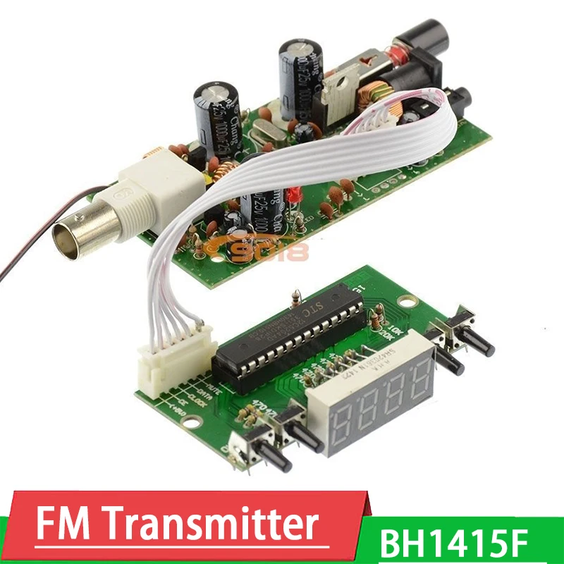 DC 12V 5V FM transmitter Digital LED display FM stereo transmitter PLL Module 88-108MHz FOR Radio broadcast Station Receiver