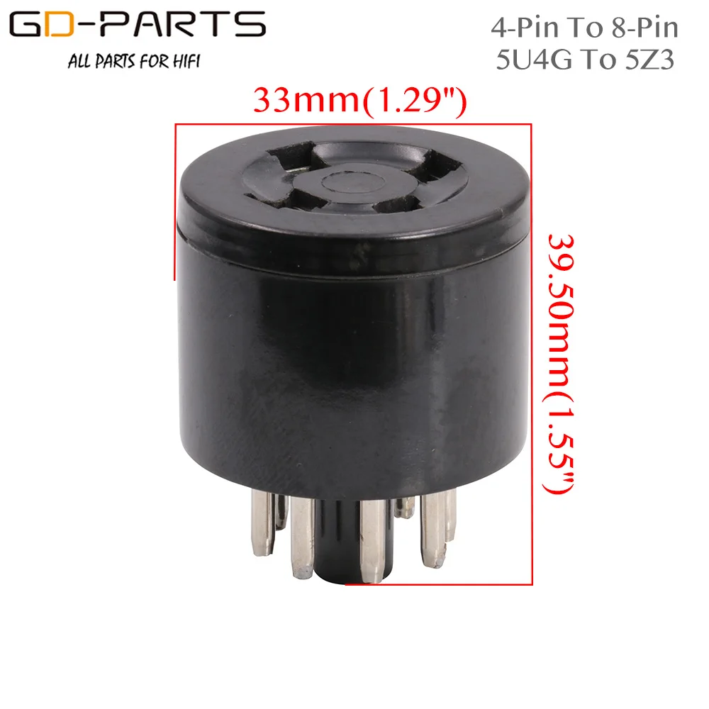 VACUUM CONVERTER SOCKET ADAPTER 8pin to 4pin 4pin to 8pin Tin plated for 5Z3 to 274B Vacuum tube HiFi Guitar audio amplifier 1PC