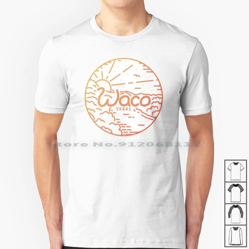 Waco Over The Bosque In Color T Shirt 100% Cotton Waco River Bosque Brazos Sunset Forest Trees Milo Chip Joanna Gaines Fixer