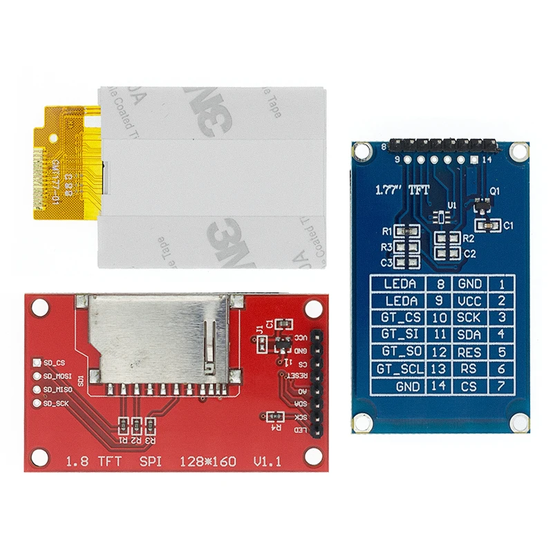 Imagem -02 - Módulo Lcd Tft de Polegadas Tela Lcd Spi Serial 51 Driver Resolução 1.77*128 1. Interface Tft de Polegadas