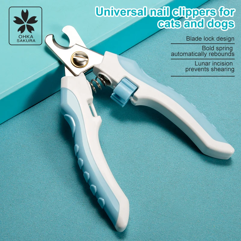 Blue Pet Nail Clipper for Dogs And Cats Teddy L-Shape Dog Nail Trimmer Easy to Use Precise Cut Pet Grooming Tool