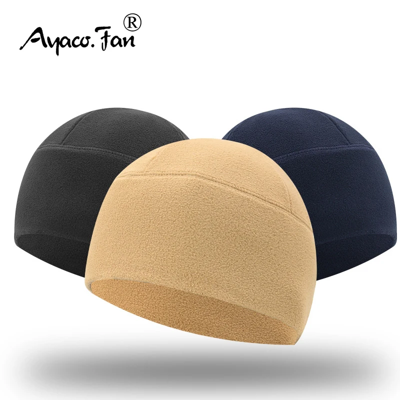 Solid Beanie Hat Soft Stretchy Caps for Autumn Winter Men Fleece Caps Outdoor Warm Ear Protected Melon Street Beanies Women Hats