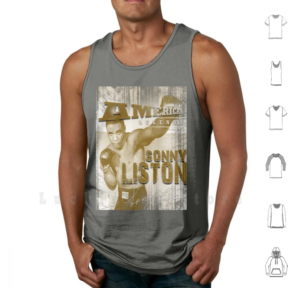 Sonny Liston Tank Tops Vest 100% Cotton Boxing America Sports Classics Ali Knockout Ko Sonny Liston