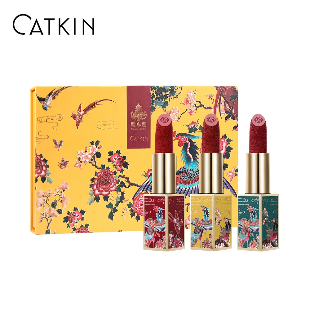 CATKIN Lipstick, Rouge Red Long Lasting Moisturizing Lip Stick Makeup， X SUMMER PALACE Theme