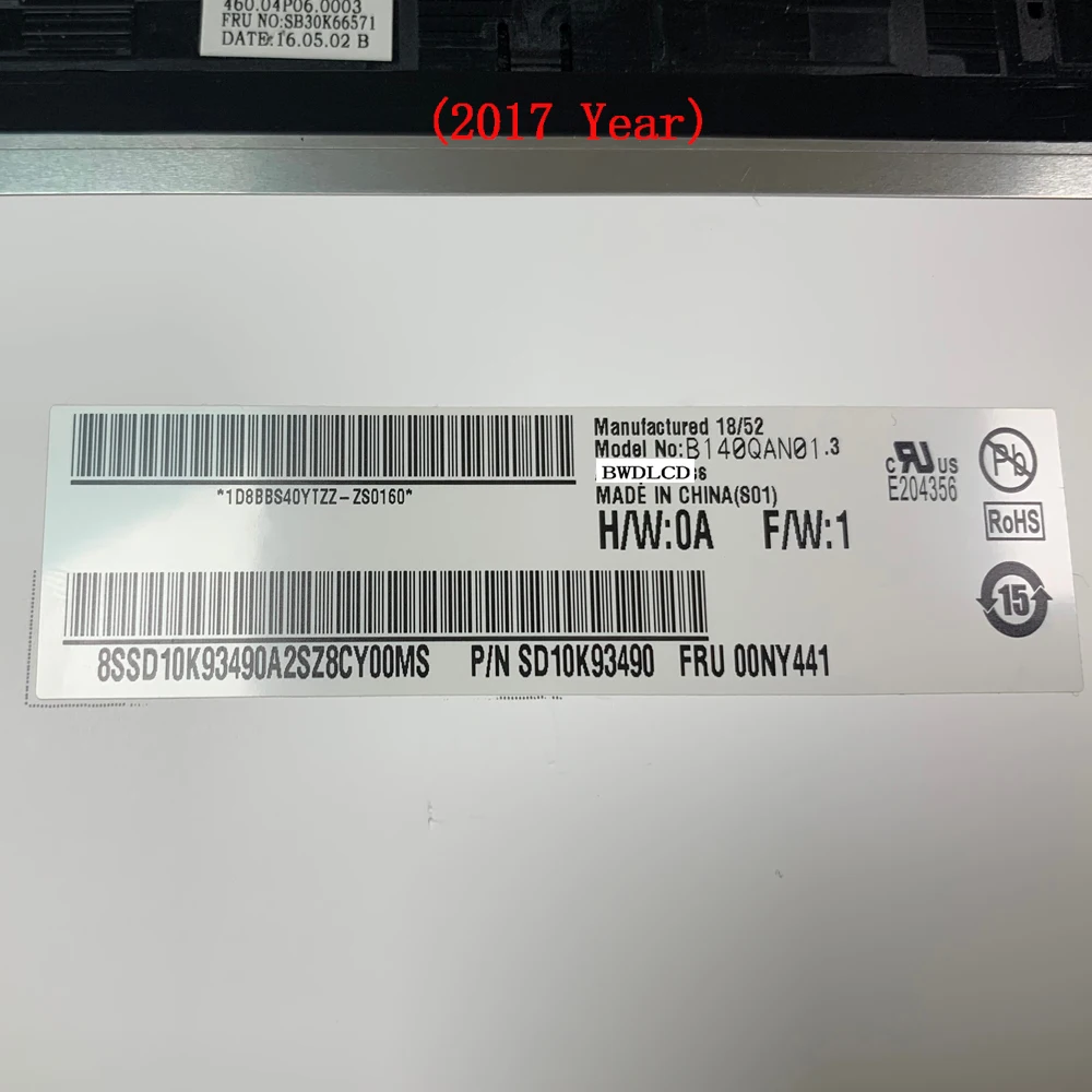 Imagem -03 - Wqhd 2560x1440 Lcd Touch Screen Digitador Moldura Assembléia Substituição para Lenovo x1 Yoga 2nd Gen 2023 Ano 01ax897 01ax898 14