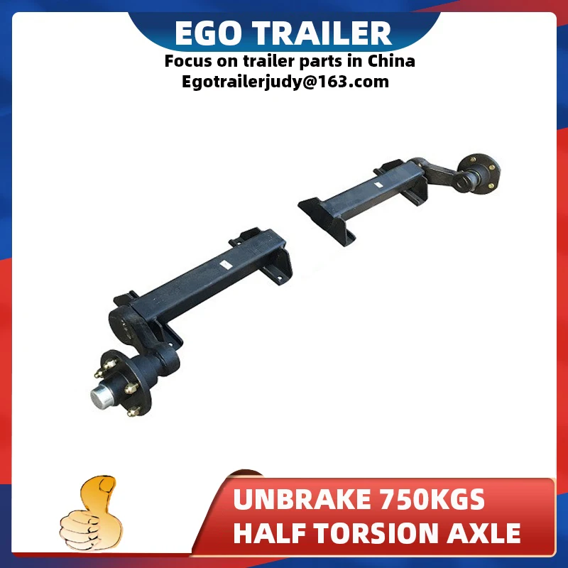 

EGO Unbrake 750kgs Half Torsion trailer axle trailer parts PCD 5-114.3