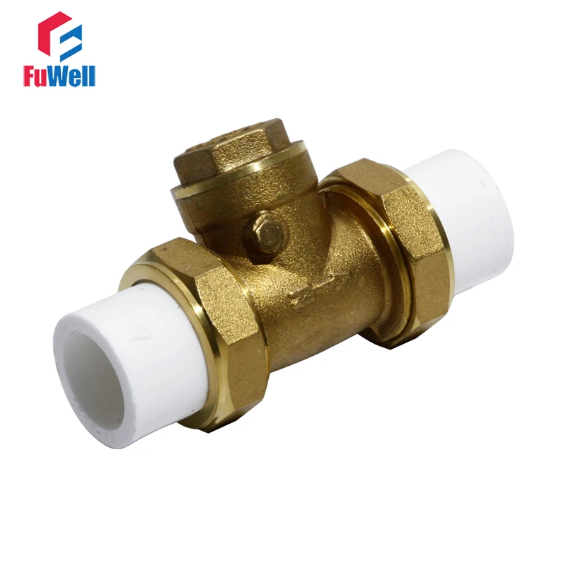 

PPR Pipe Water Check Valve 20/25/32mm Brass Water Supply Pipe Check Valve 1/2'' 3/4'' 1'' Pipe Joint Accessory Fitting Valve