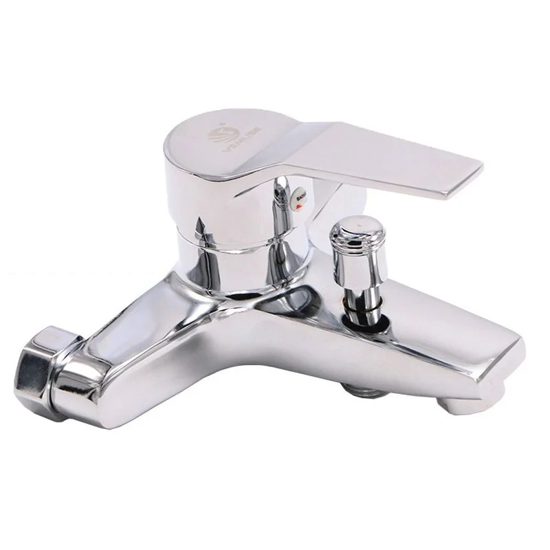 Triple Faucet Hot and Cold Zinc Alloy Antifreeze Bathtub Triple Faucet Bathroom Concealed Shower Mixing Faucet