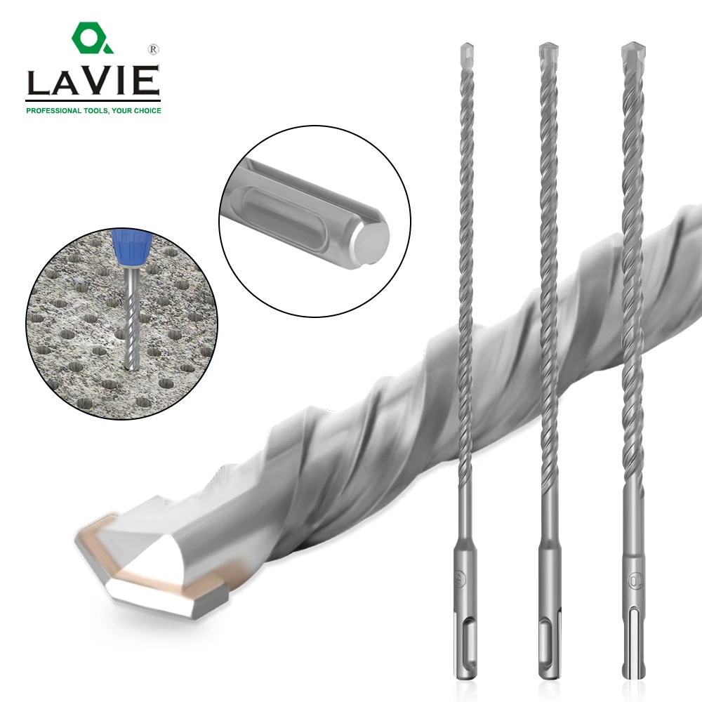 

LA VIE 3pc/Lot 6 8 10mm SDS Plus Drill Bit 260mm Hammer Concrete Bits S4 Slot Tip Masonry Drill Brick Wall Block Power Tools 001