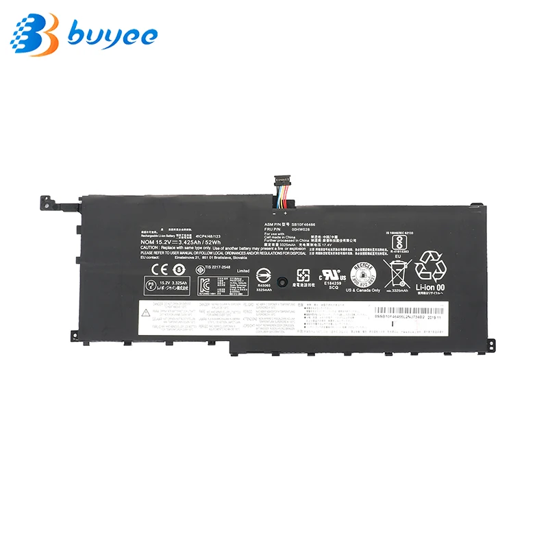 00HW028 SB10F46466 Laptop Battery For Lenovo Thinkpad X1 YOGA 20FR Carbon 4TH Gen 20FQ 2016 Series SB10K97566 15.2V 3325mAh 52WH