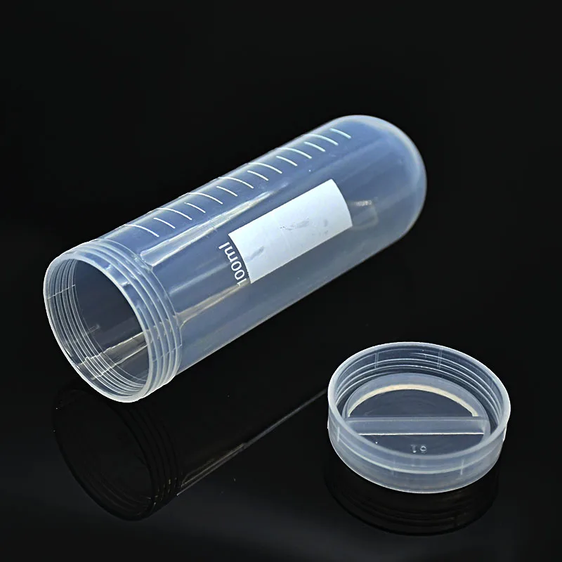 Plastic Centrifuge Tubes With Clear Scale100 ml Test Tube With Screw Cover Graduation EP Sample Tube Diameter 38 mm 30 / PK