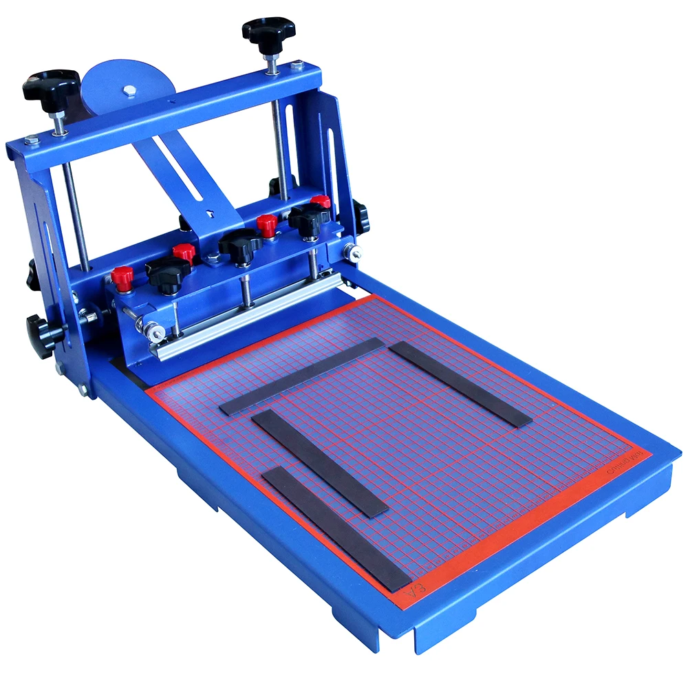 Presisi Umum Fine-Tuning Sidik Jari Meja Sutra Layar Pencetakan Sutra Printer Handprint Meja Sablon 006590