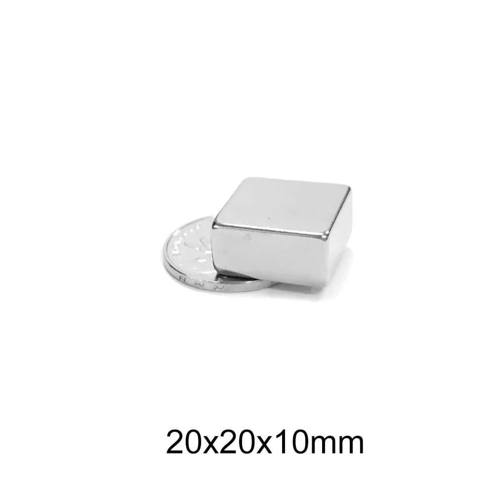 1/2/5/10/15PCS 20x20x10 mm Quadrate Search Magnet 20mm*20mm Block Stong Magnets 20x20x10mm Powerful Neodymium Magnet 20*20*10