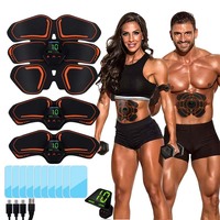 EMS Abdominal Muscle Stimulator ABS Trainer Toner USB Fitness Workout Machine Home Gym For Abdomen Arm Leg Training Men Women