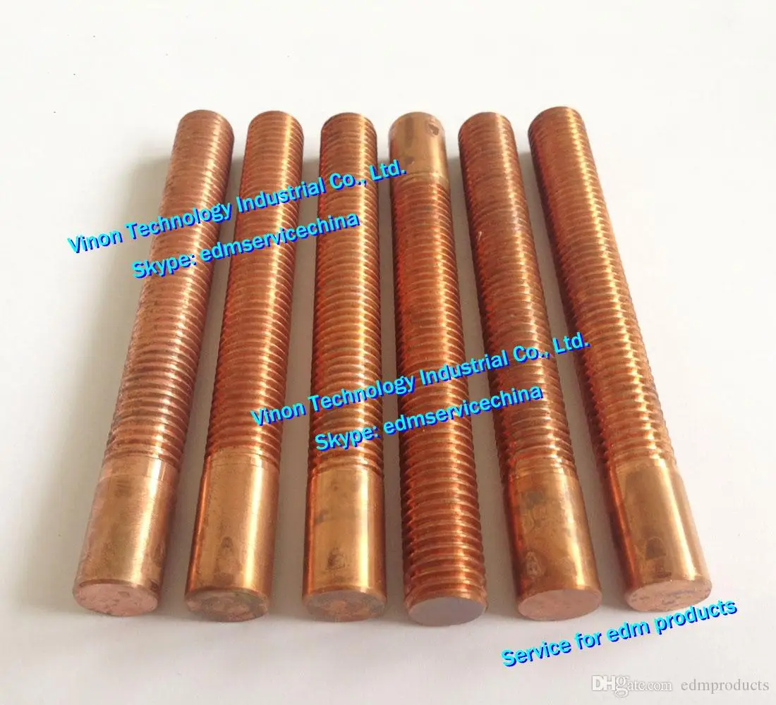 (5PCS Pack) M16*2.0*80*120mm Tapping Electrode Copper, Copper Metric EDM Orbit Tapping Electrode M16 Threading Electrode for EDM