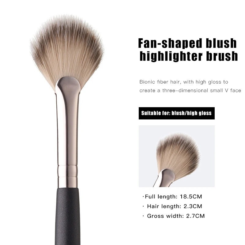 1Pcs Soft Powder Brush Large Fan Blush Foundation Blusher Highlighter Lady Beauty Facial Makeup Brushes Cosmetic Tools Maquiagem