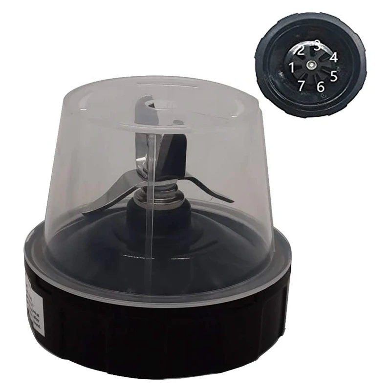 32Oz ถ้วย Spout ฝาปิดและใบมีด7เกียร์ Fins เปลี่ยนใบมีดสำหรับ NUTRI NINJA BL450/BL456/ BL455