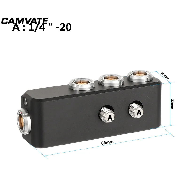 CAMVATE 1 Lemo 0B 2-Pin Female Converts To 3 Lemo 0B 2-pin Power Splitter Cable Adapter Distributor With 1/4\