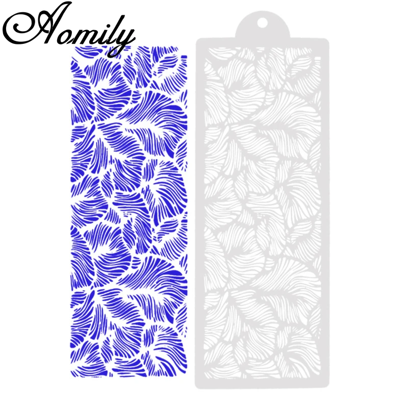 Amoliy Lace Cake Spray Stencils Powdered Sugar Sieve Painting Template Stencil Fondant Mold Pattern Printing Pastry Molds Baking