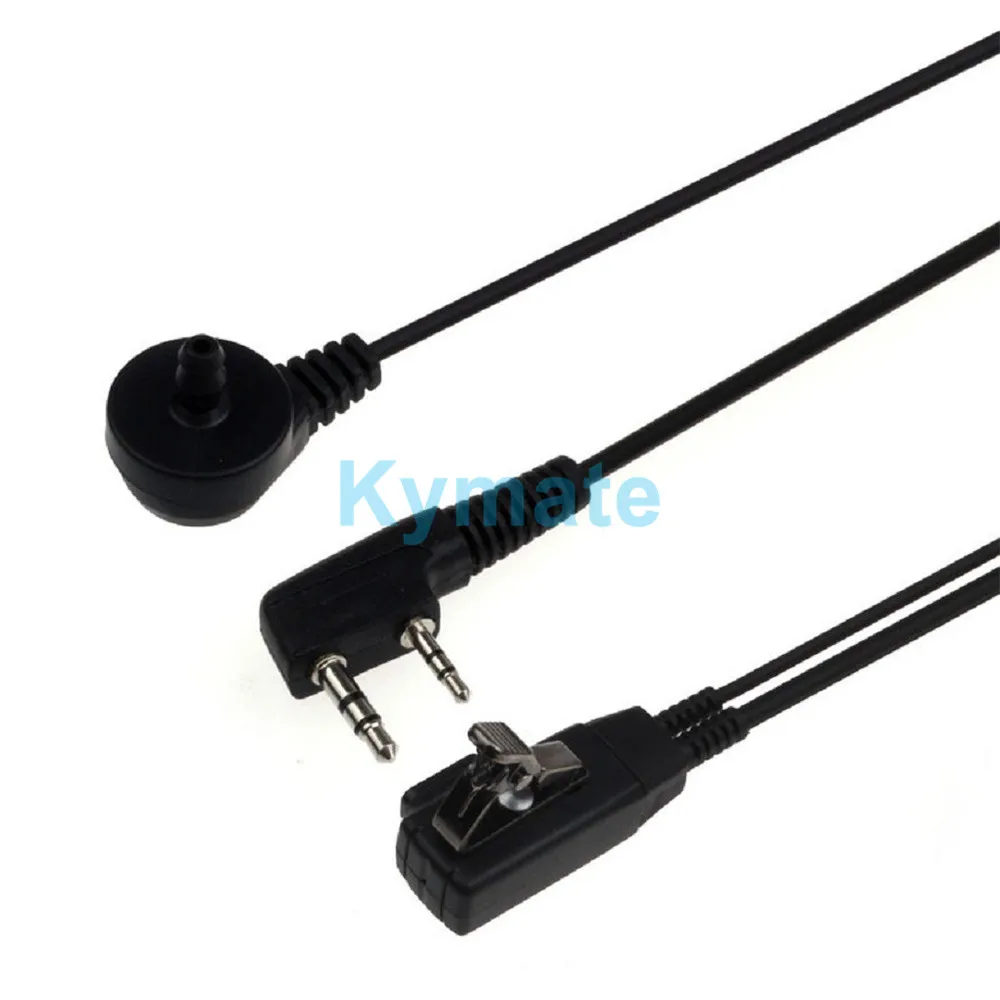 Trong Suốt 2 Pin PTT Tai Nghe Chụp Tai Kèm MIC Covert Ống Trong Tai Tai Nghe Cho TYT Bộ Đàm Baofeng UV-5R BF-888S Đài Phát Thanh CB Phụ Kiện