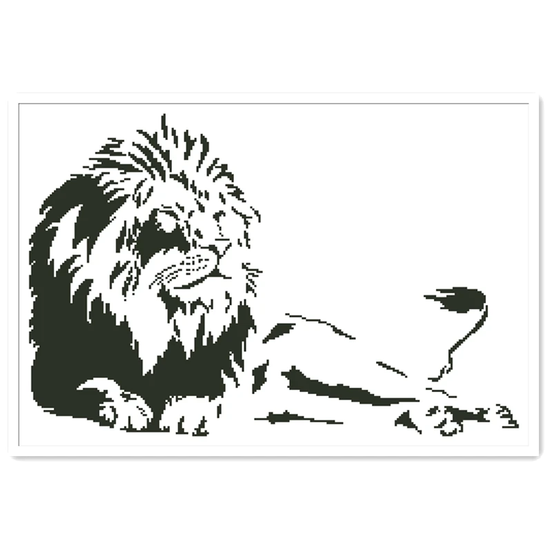 

Лев вышивка крестиком посылка простое животное 18ct 14ct 11ct белая ткань хлопковая шелковая нить вышивка DIY рукоделие ручной работы