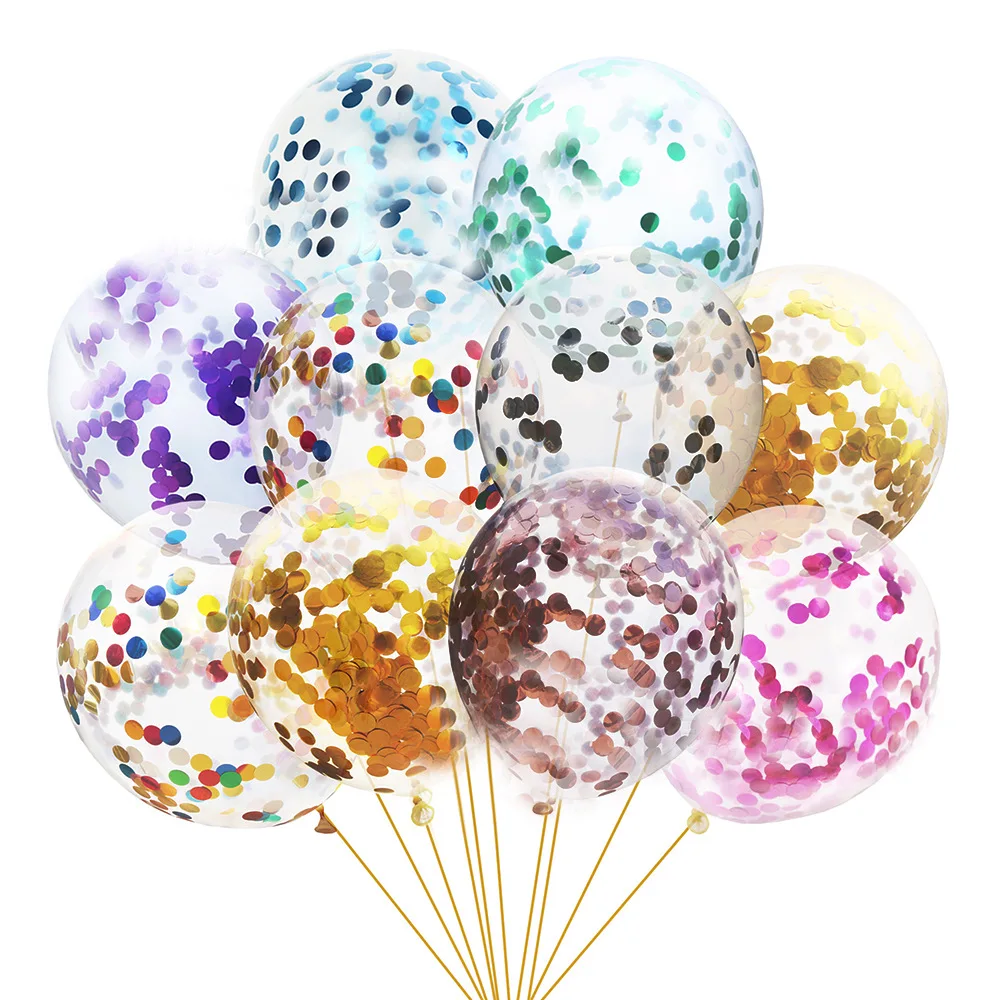 

10/20pcs 12 Inch Star Confetti Balloons Metallic Confetti Latex Transparent Ballon Baby Shower Birthday Party Wedding Decoration